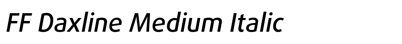 FF Daxline Medium Italic